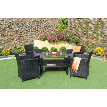 Poly Rattan café y comedor para jardín al aire libre Muebles de mimbre patio de Vietnam 2017